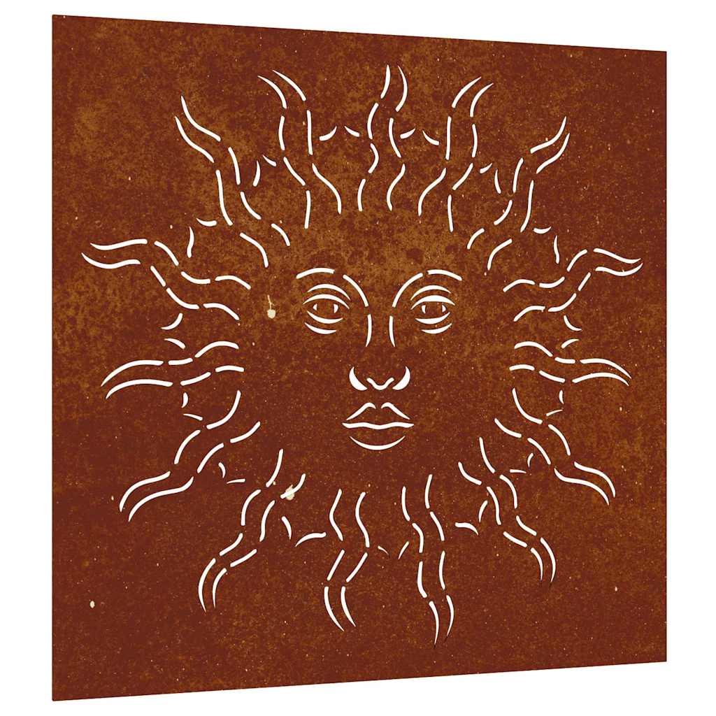Vidaxl Decorazione da parete Garden Sun Sport 55x55 cm Cortenstaal