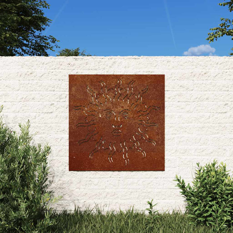 Vidaxl Decorazione da parete Garden Sun Sport 55x55 cm Cortenstaal