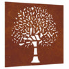 Vidaxl Decorazione murale Design dell'albero da giardino 55x55 cm Cortenstaal
