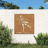 Vidaxl Decoración de la pared Garden Ballet Dancer Bailer Diseño 55x55 cm Corten Steel