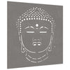 Vidaxl Decorazione murale giardino Buddhahoofd Design 55x55 cm Cortenstaal