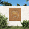 Vidaxl Decorazione murale giardino Buddhahoofd Design 55x55 cm Cortenstaal
