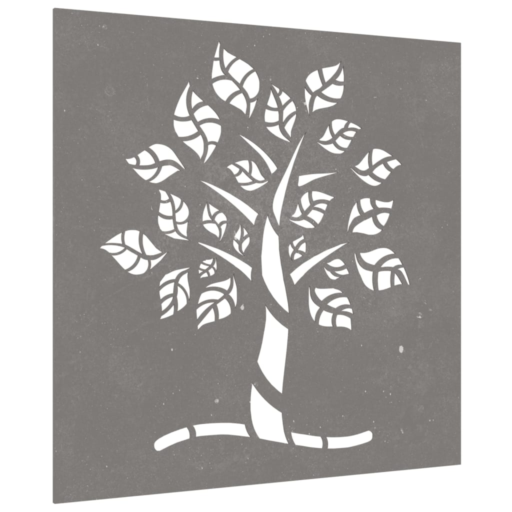 Vidaxl Decorazione murale Design dell'albero da giardino 55x55 cm Cortenstaal