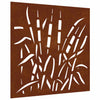 Vidaxl Decorazione murale Design dell'erba da giardino 55x55 cm Cortenstaal