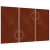 Vidaxl Decorazione da parete Giardino 3 St Sun Design 105x55 cm Cortenstaal