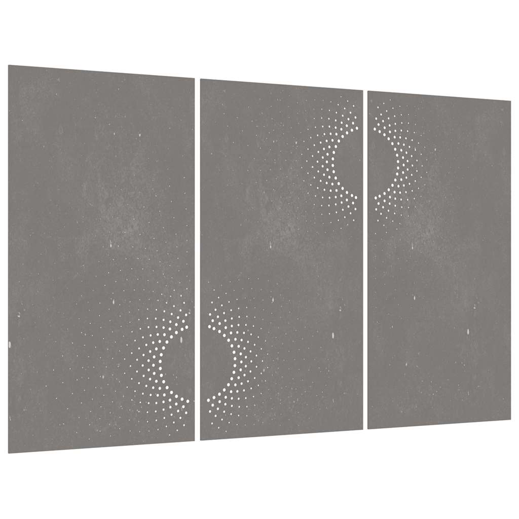 Vidaxl Decorazione da parete Giardino 3 St Sun Design 105x55 cm Cortenstaal