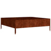 Plantador Vidaxl recaudado 100x100x33.5 cm Cortenstaal