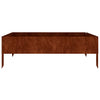 Plantador Vidaxl recaudado 100x100x33.5 cm Cortenstaal