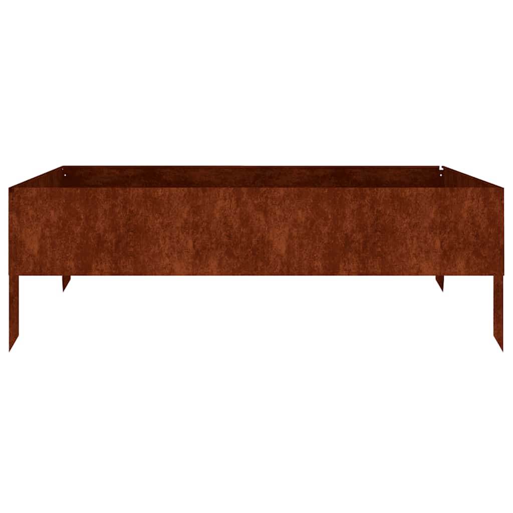Vidaxl plantenbak verhoogd 100x100x33,5 cm cortenstaal