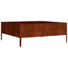 Plantador Vidaxl recaudado 100x100x41 cm Cortenstaal