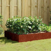 Plantador Vidaxl recaudado 100x100x41 cm Cortenstaal