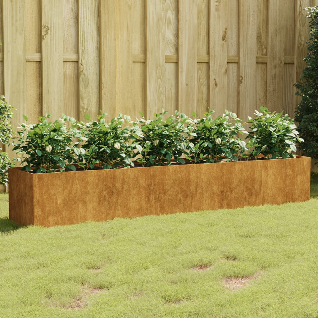 Vidaxl Planter elevado 200x40x40 cm Corten Steel