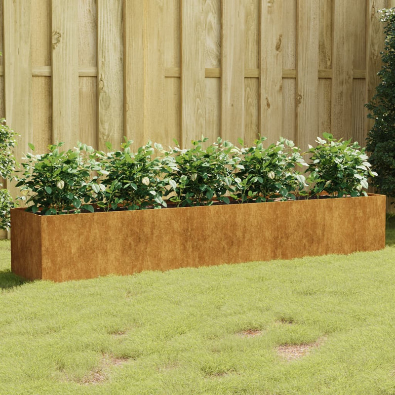 Vidaxl Planter elevado 200x40x40 cm Corten Steel