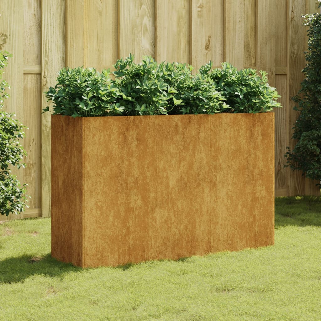 Vidaxl fioriera raccolta 120x40x80 cm Cortenstaal
