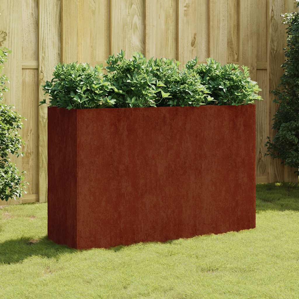 Vidaxl fioriera raccolta 120x40x80 cm Cortenstaal