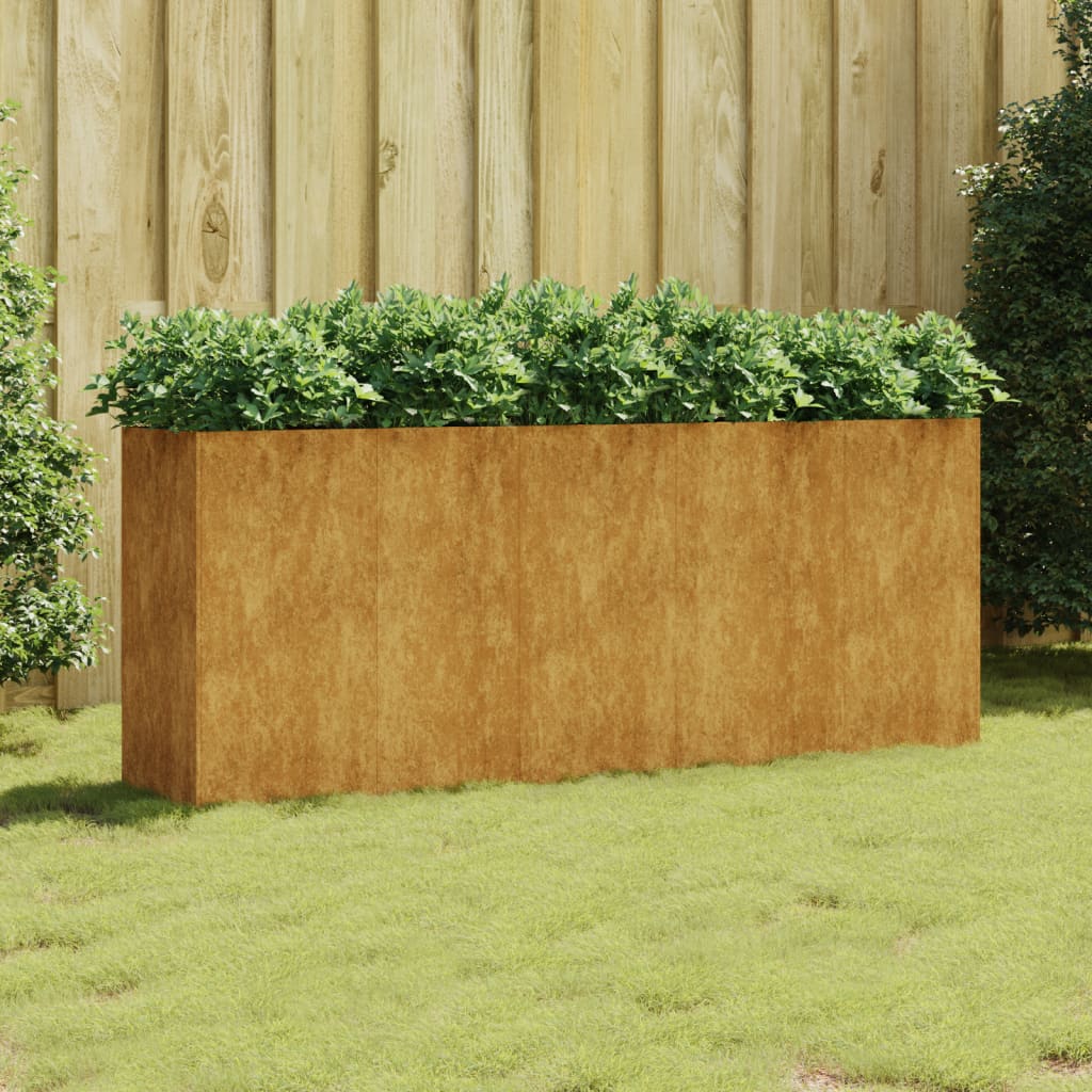 Vidaxl Planter elevado 200x40x80 cm Corten Steel