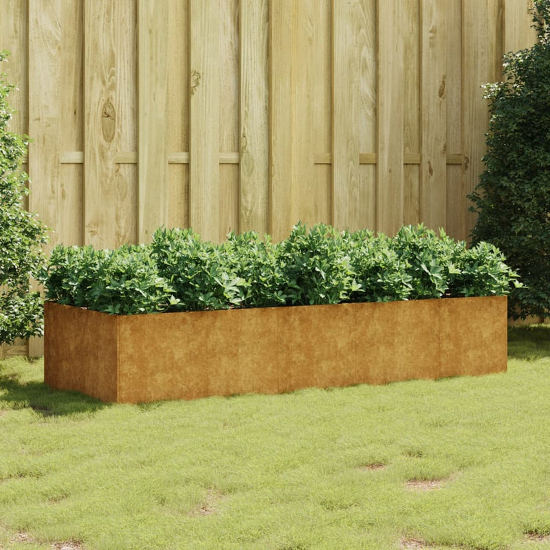 Vidaxl Planter elevado 200x80x40 cm Corten Steel