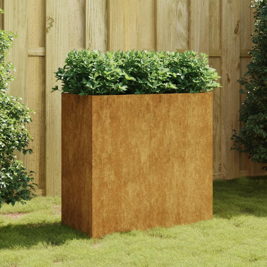 Casella di pianificazione Vidaxl 40x80x80 cm acciaio Corten
