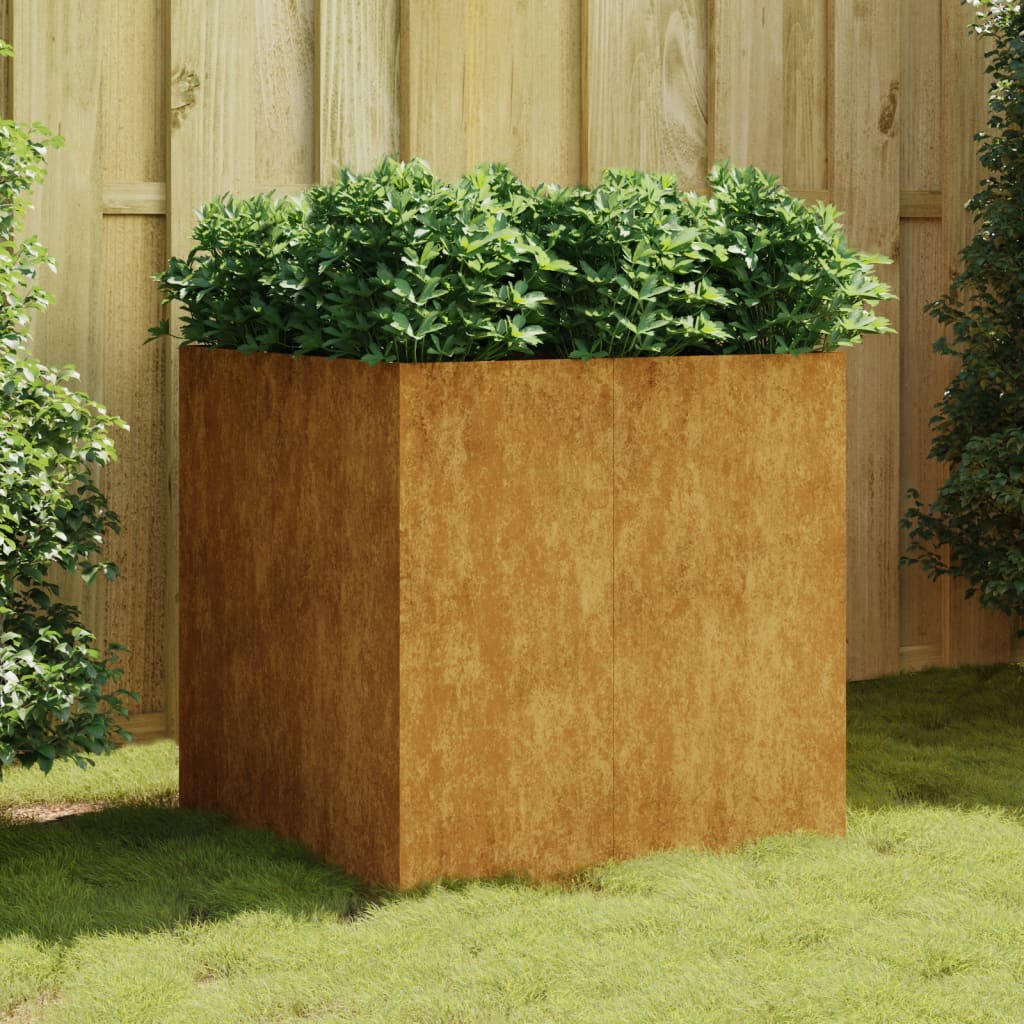 Casella di pianificazione Vidaxl 80x80x80 cm acciaio corten
