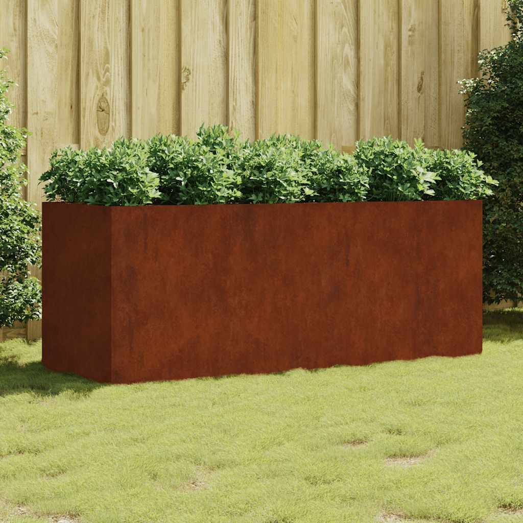 Vidaxl Planter elevado 200x80x80 cm Corten Steel