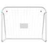Objetivo de fútbol de Vidaxl con acero neto de 125x96x60 cm y poliéster blanco
