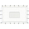 Vidaxl voetbalrebounder 184x61x123 cm staal en pe wit en zwart