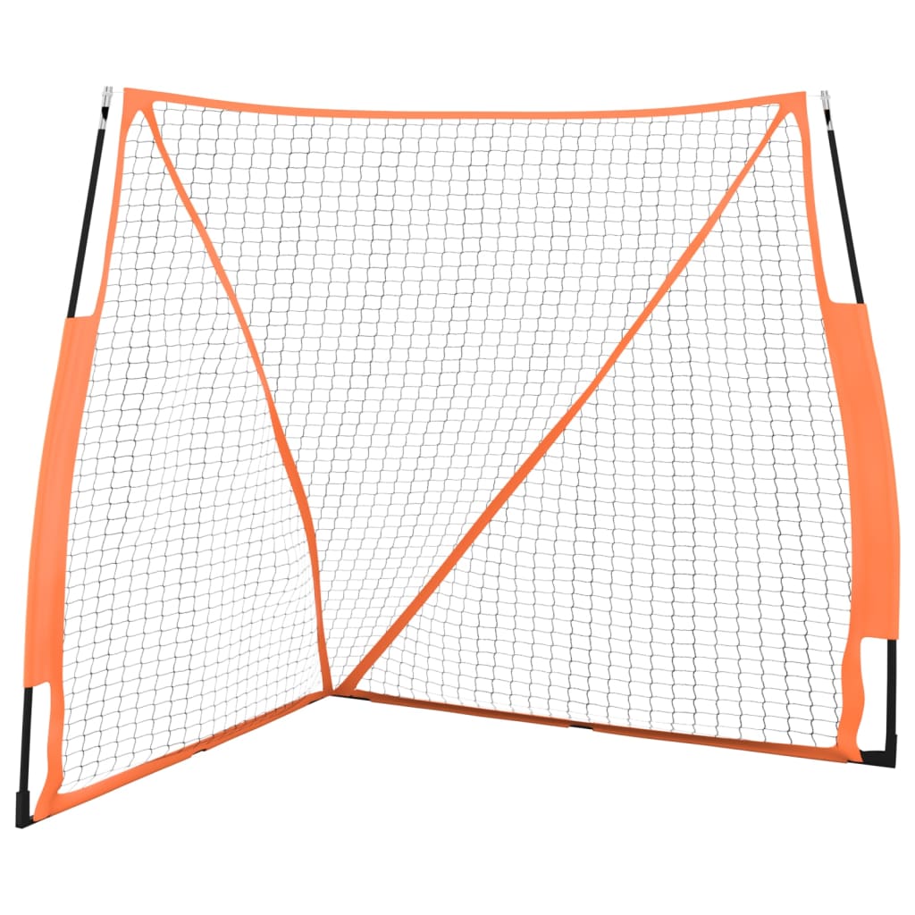 Vidaxl Baseball Net portátil 183x182x183cm poliéster de acero naranja negro