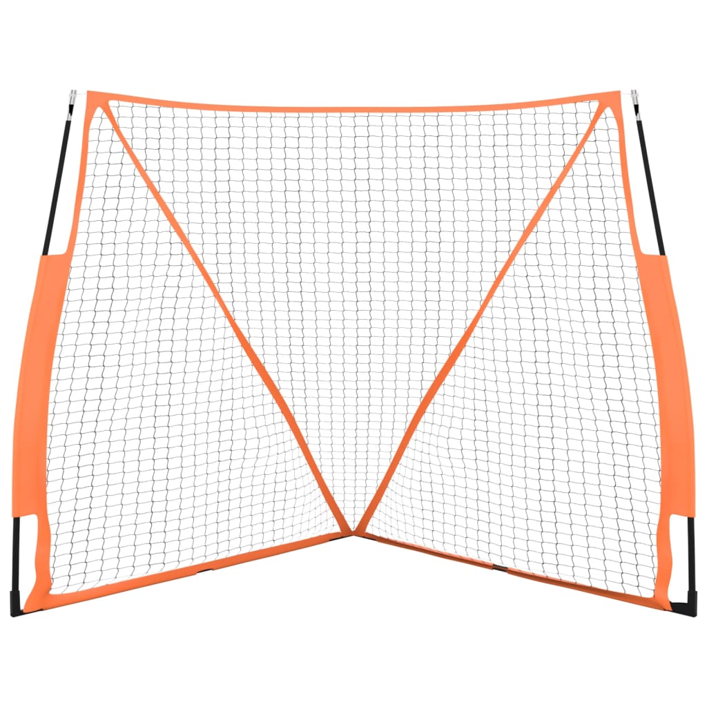 Vidaxl Baseball Net portátil 183x182x183cm poliéster de acero naranja negro