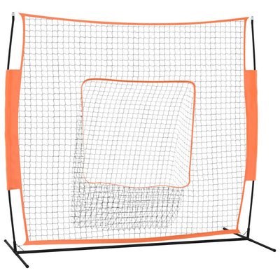 Vidaxl Baseball Net portátil 219x107x212 cm de acero poliéster rojo negro