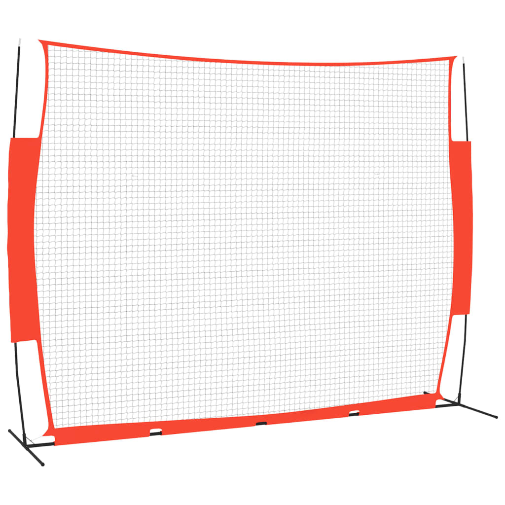 Vidaxl Baseball Net portátil 369x107x271 cm de poliéster de acero rojo negro