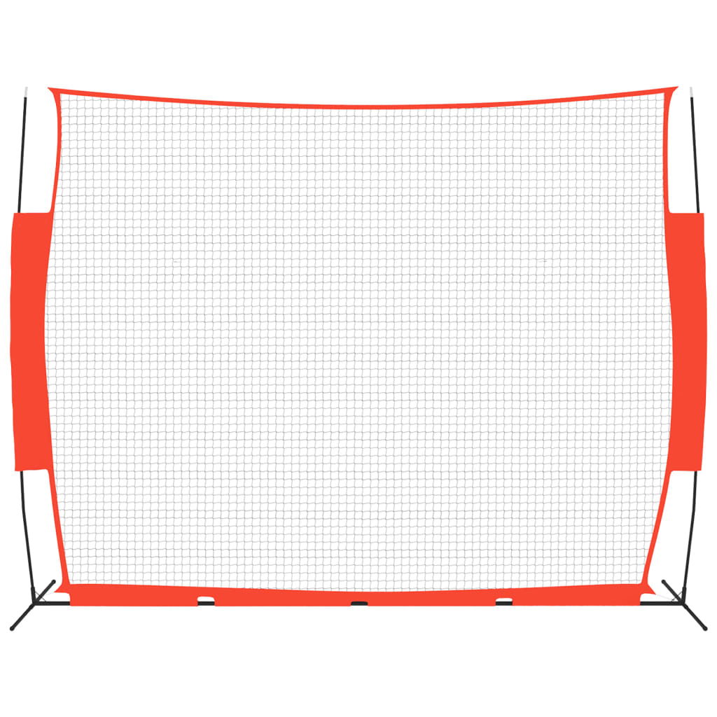 Vidaxl Baseball Net portátil 369x107x271 cm de poliéster de acero rojo negro