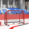 Vidaxl hockeydoel met net 68x32x47 cm staal en polyester rood en zwart