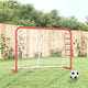 Objetivo de hockey de Vidaxl con neto 153x60x118 cm de acero y poliéster rojo y blanco