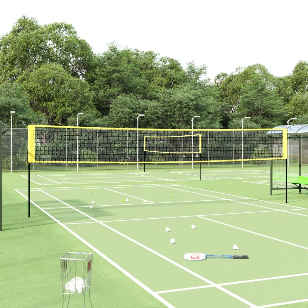 Vidaxl Badmintonnet 600x155 cm tessuto PE giallo e nero