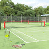 Vidaxl Tennisnet 600x100x87 cm poliestere nero e rosso