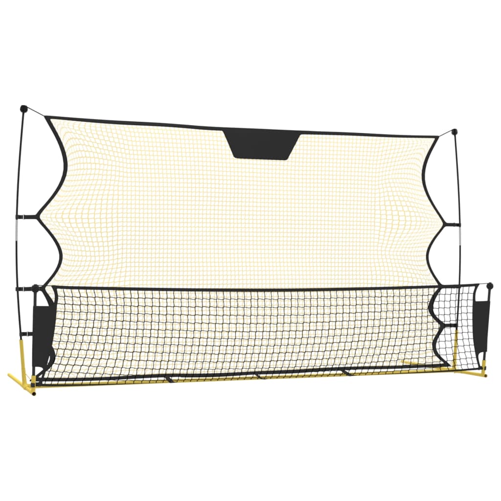 Vidaxl Football Reboundnet 183x85x120 cm poliéster negro y amarillo