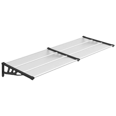 Canopato per porte Vidaxl 239x90 cm in policarbonato nero e trasparente