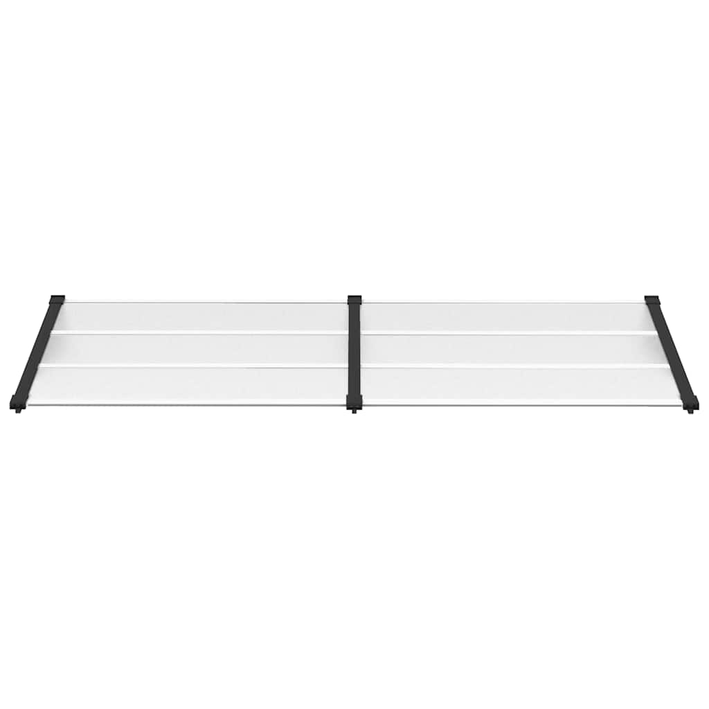 Canopato per porte Vidaxl 239x90 cm in policarbonato nero e trasparente