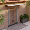 Canopato per porte Vidaxl 239x90 cm in policarbonato nero e trasparente