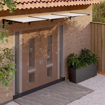 Vidaxl Port Canopy 297.5x90 cm Policarbonato nero e trasparente