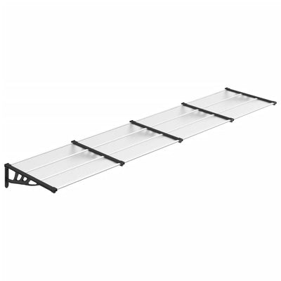 Vidaxl Port Canopy 396x90 cm in policarbonato nero e trasparente