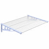 Vidaxl Port Canopy 122x90 cm in policarbonato grigio e trasparente