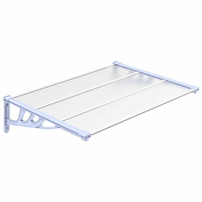 Vidaxl Port Canopy 122x90 cm in policarbonato grigio e trasparente
