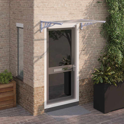 Vidaxl Port Canopy 122x90 cm in policarbonato grigio e trasparente