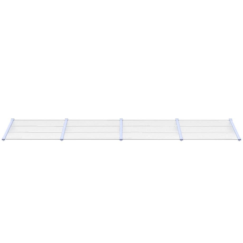 Vidaxl deurluifel 396x90 cm polycarbonaat grijs en transparant