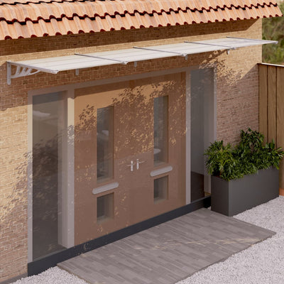 Vidaxl Port Canopy 396x90 cm in policarbonato grigio e trasparente
