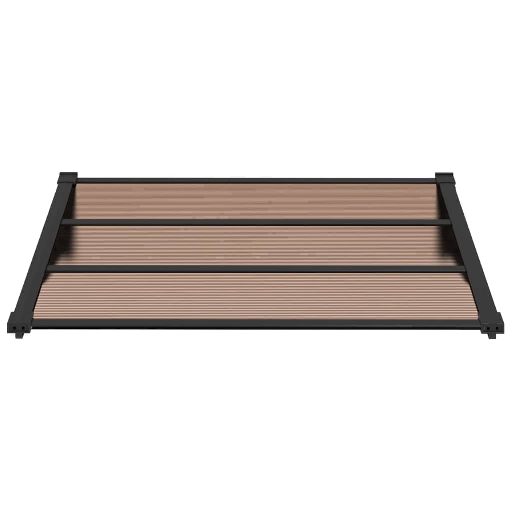 Vidaxl deurluifel 122x90 cm polycarbonaat zwart