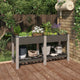 Vidaxl fioriera sollevata con scaffale 150x50x75 cm HKC Grey