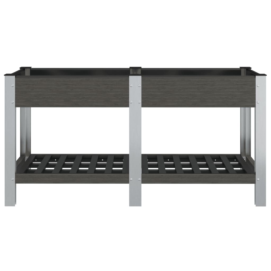 Vidaxl fioriera sollevata con scaffale 175x50x75 cm HKC Grey