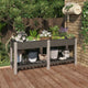 Vidaxl fioriera sollevata con scaffale 175x50x75 cm HKC Grey